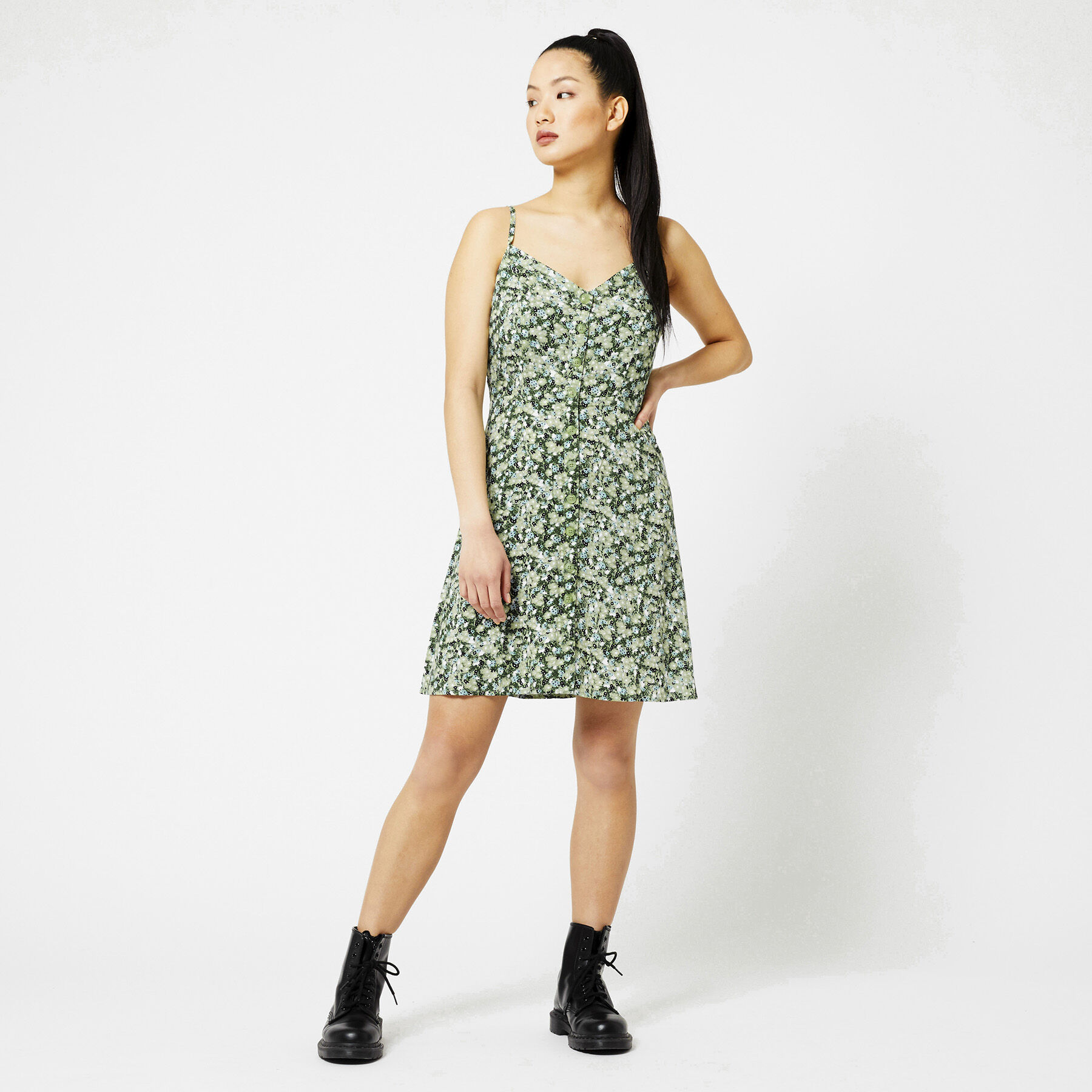 Women Dress All Over Print Green America Today