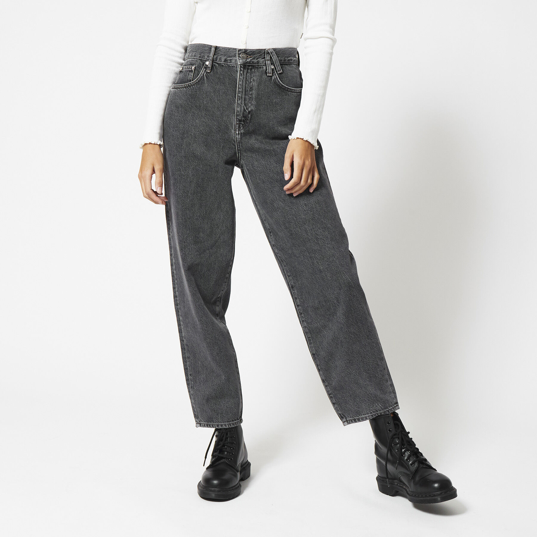 Black high waisted jeans sale clearance