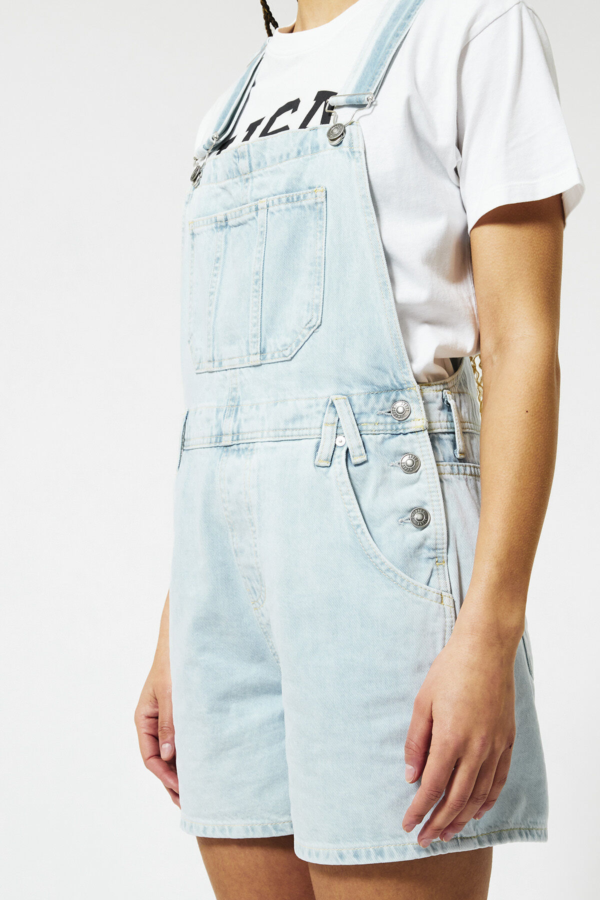 Women Overalls bleached denim Bleached denim