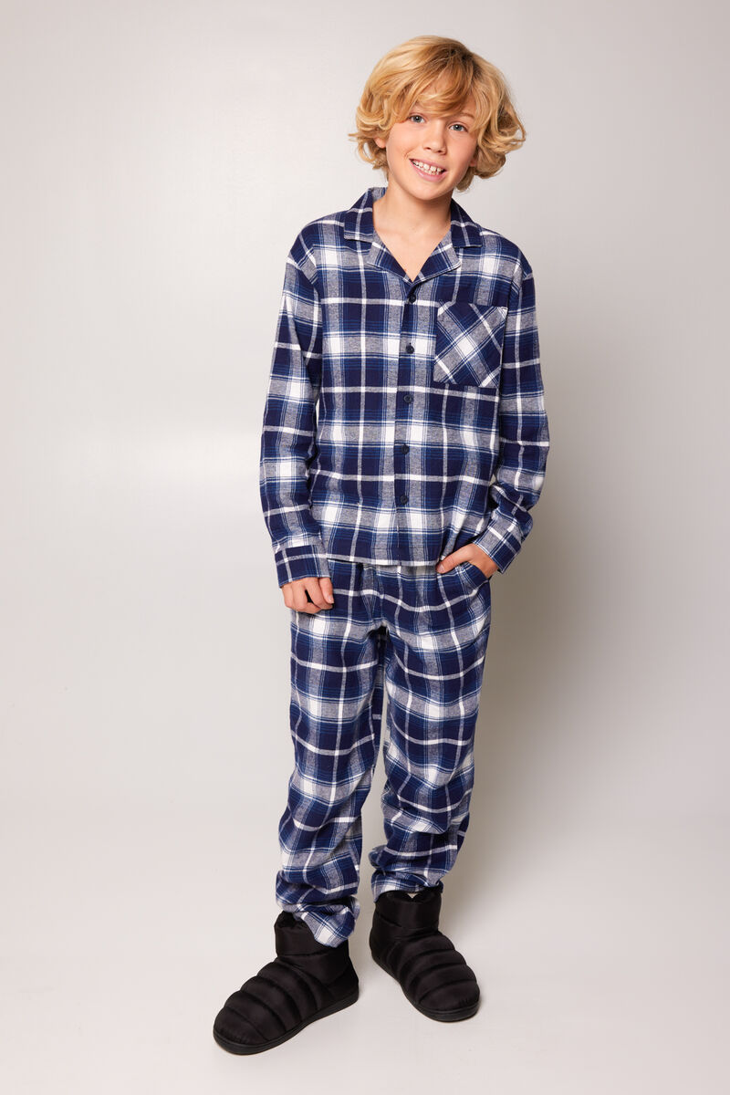 Jongens Pyjamabroek Nathan JR Blue/white