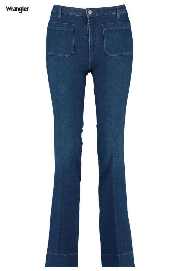 Wrangler Flare Jeans dames, zwart (Retro Black 111), 28W / 32L Wrangler Flare Jeans dames, zwart (Retro Black 111), 28W / 32L