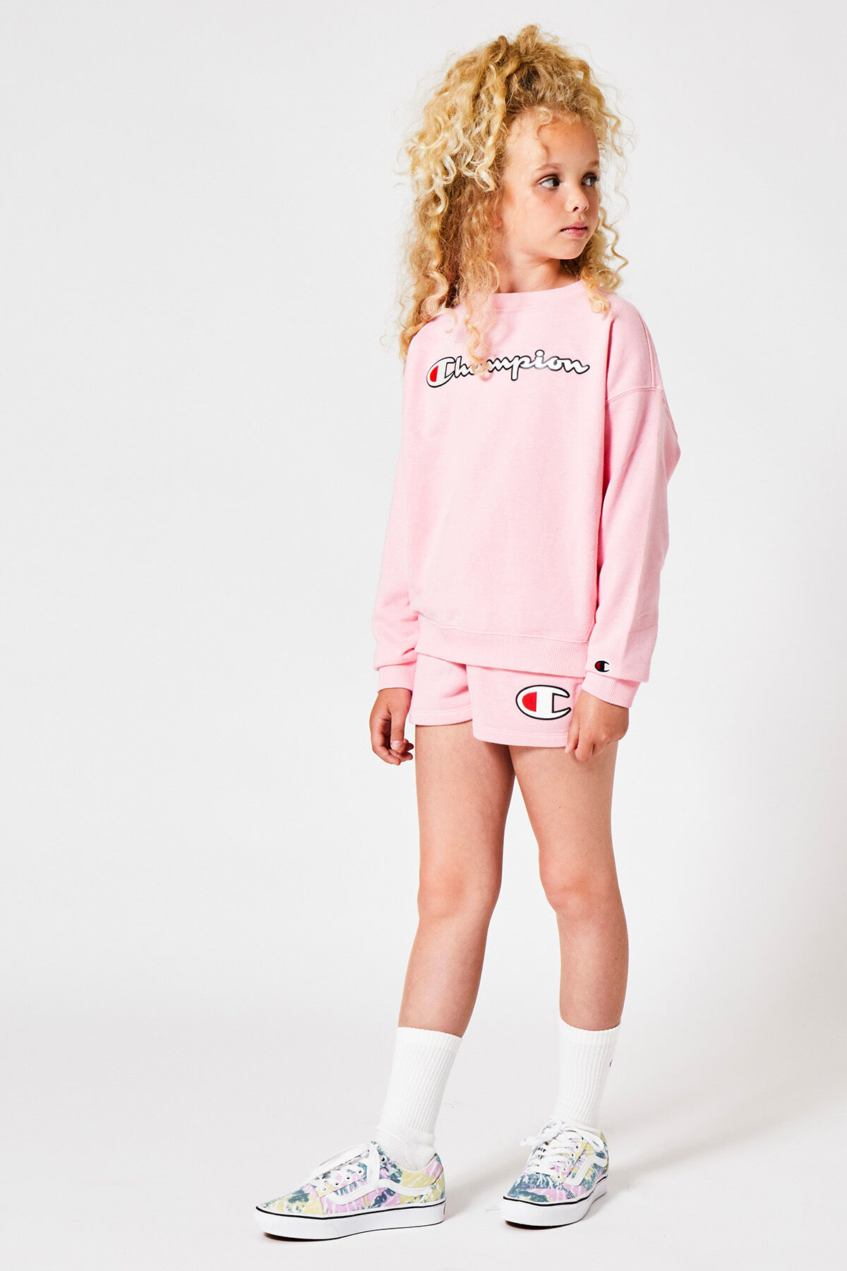 Girls Champion sweater print Soft pink America Today