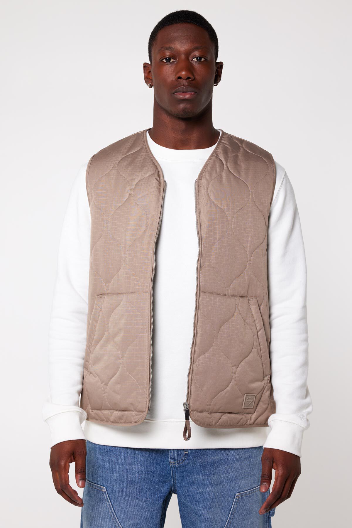 Mens khaki store bodywarmer