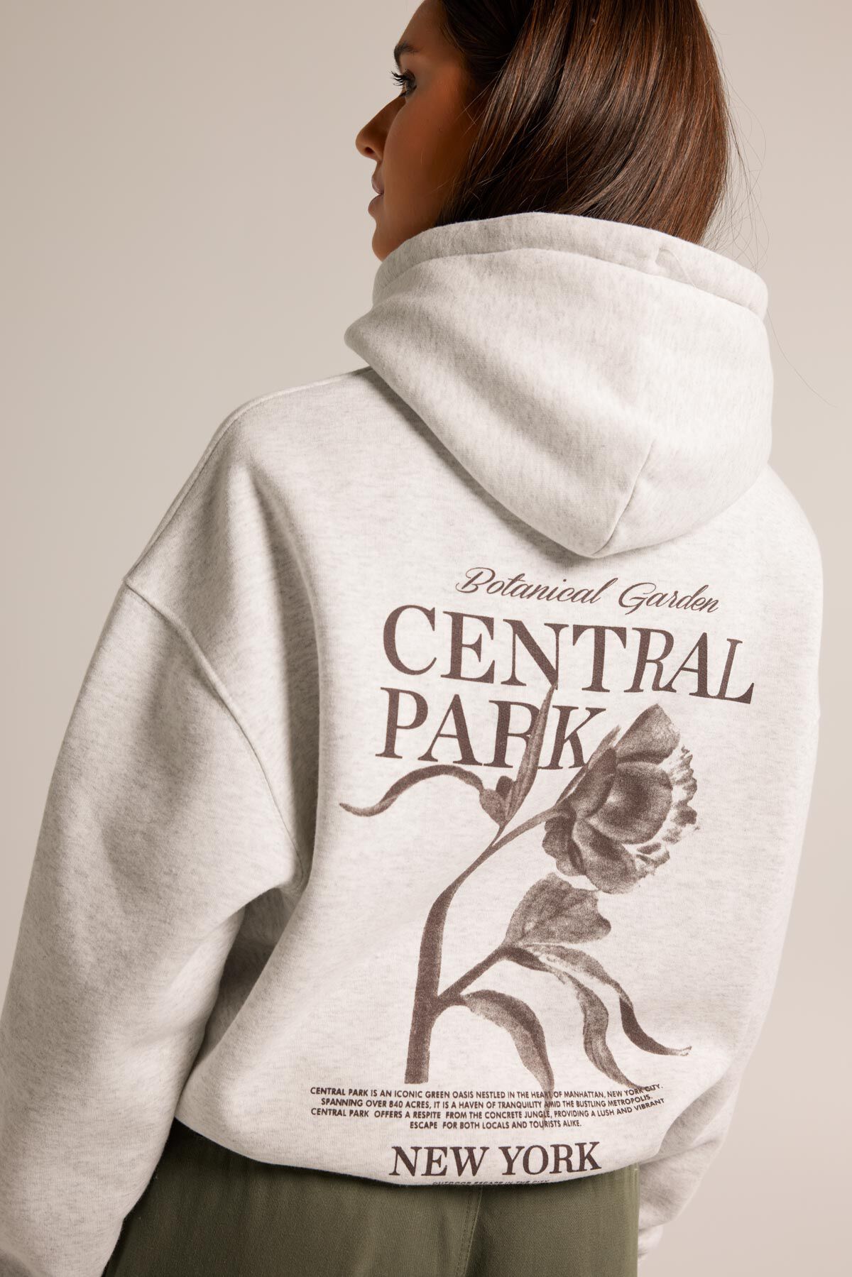 Women Hoodie Sol light grey melange America Today