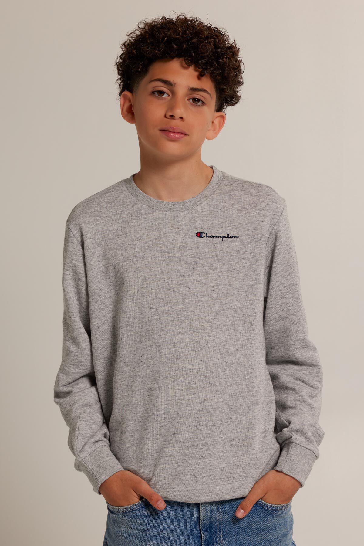 Boys Champion Crewneck sweatshirt Grey melange