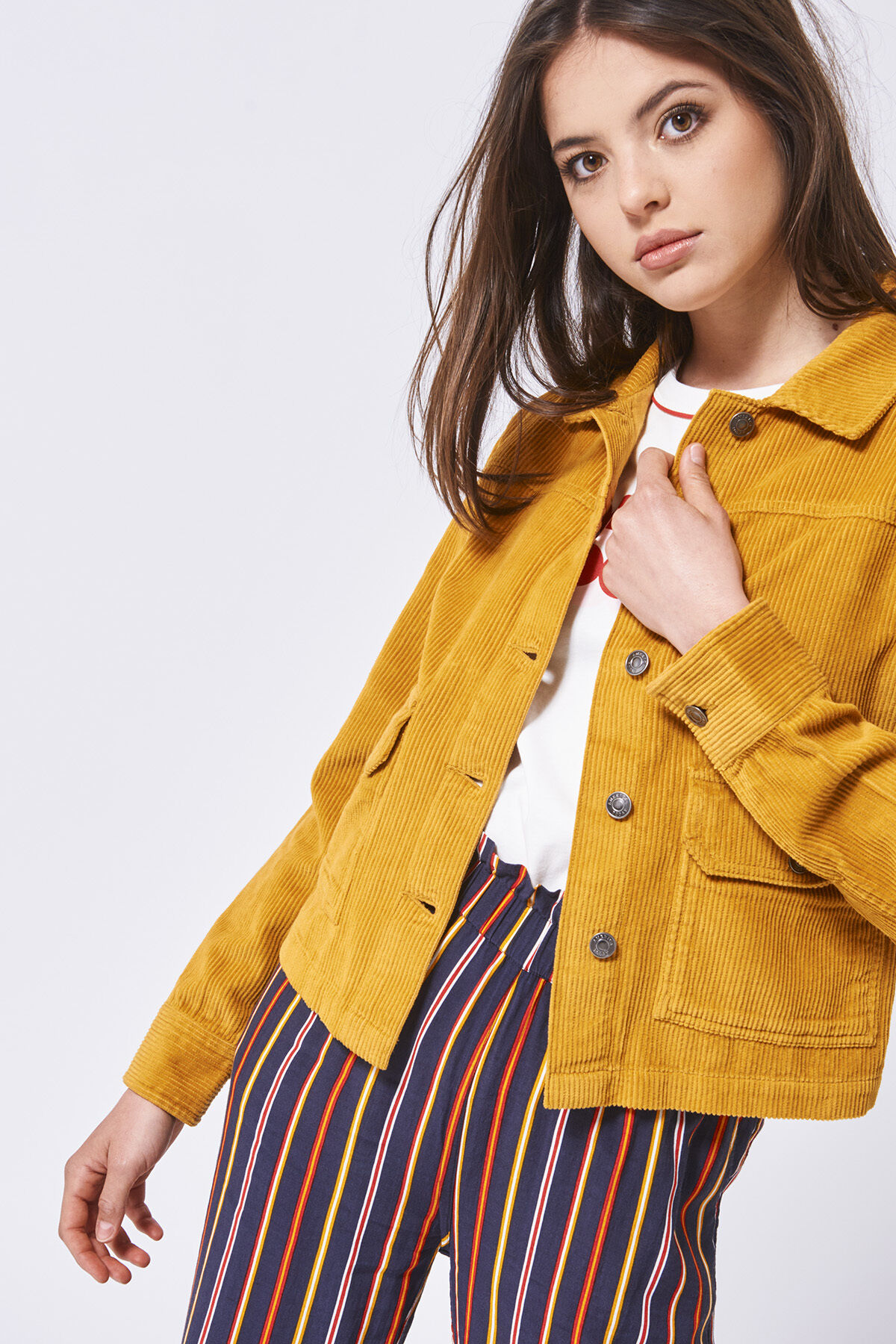 Yellow corduroy cheap jacket womens
