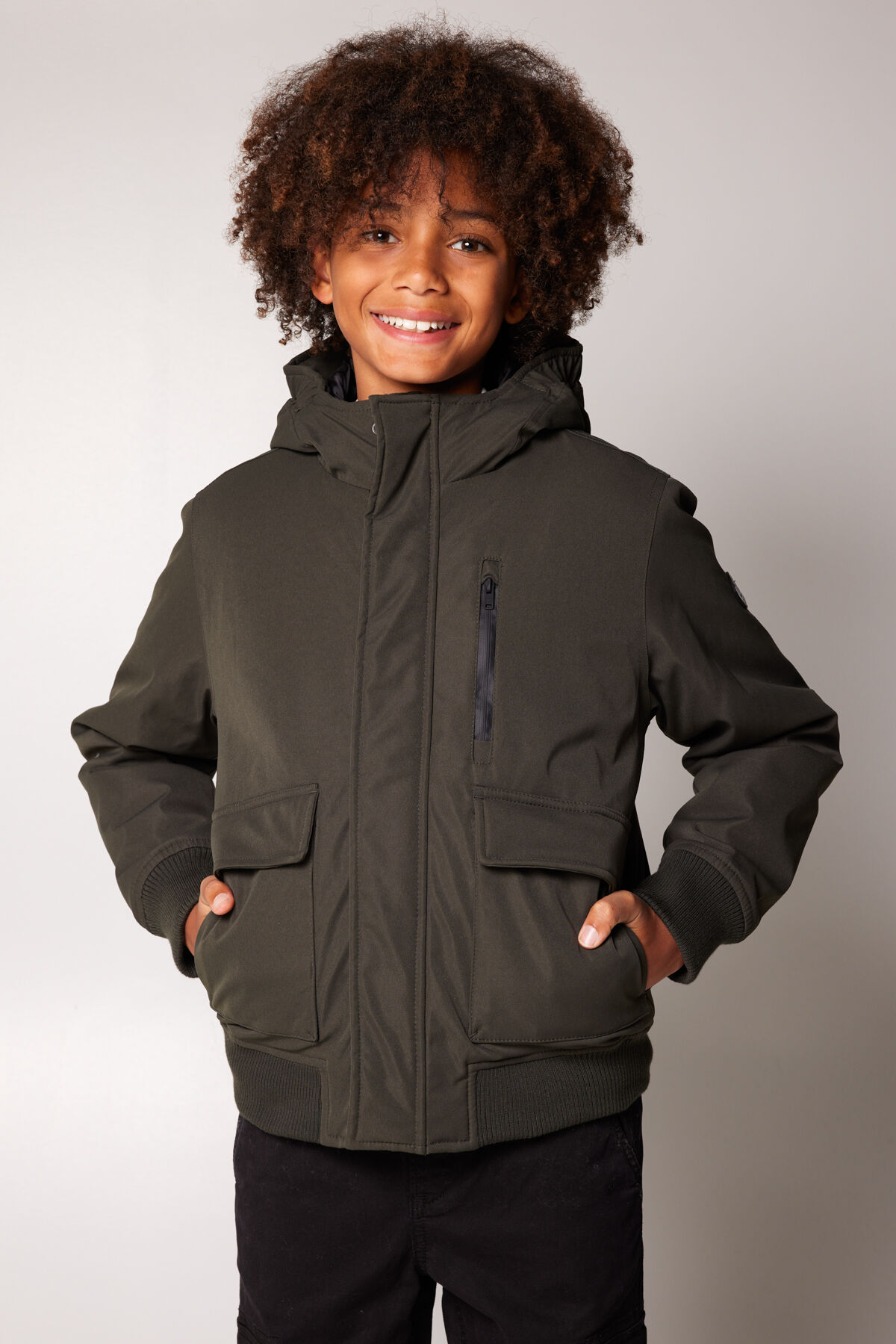 Boys green discount winter jacket