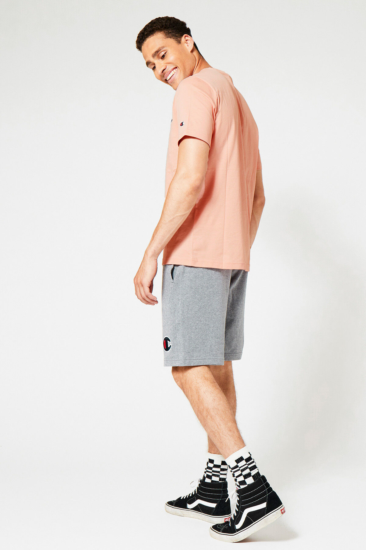 Men Champion Sweatshorts Grey melange America Today