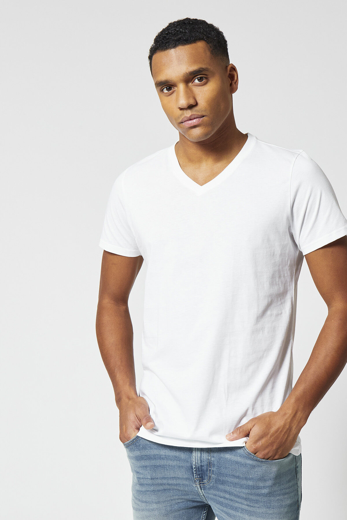 Basic t shirt v hals online