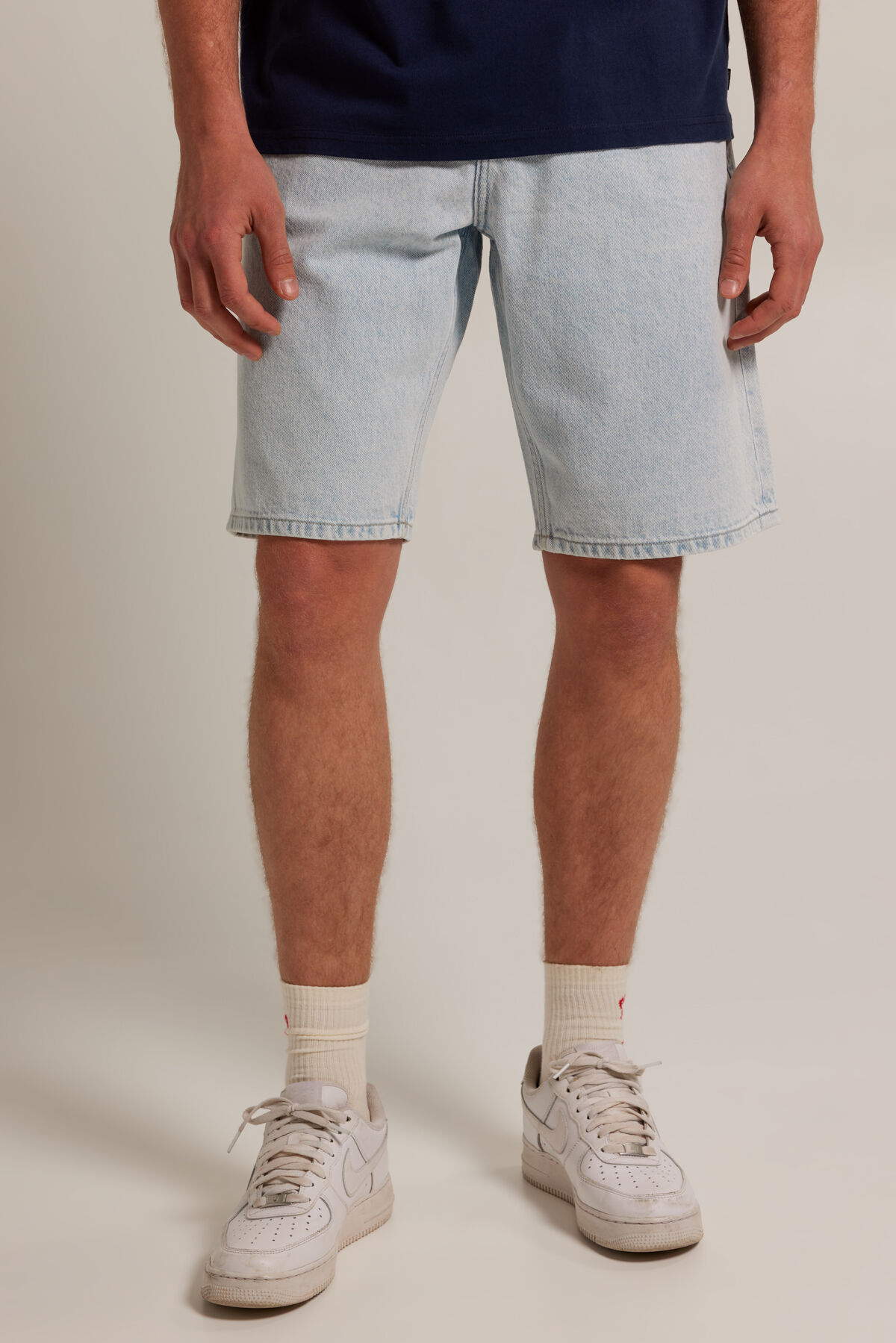 Bleached denim shorts clearance