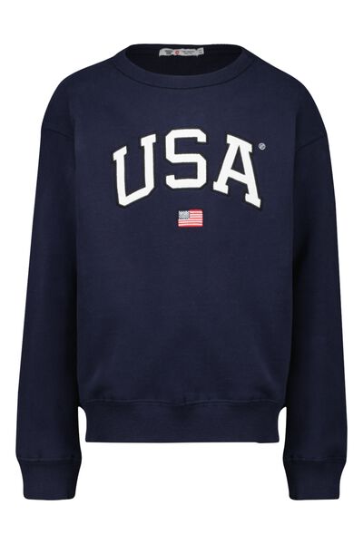 Sweater USA text embroidery