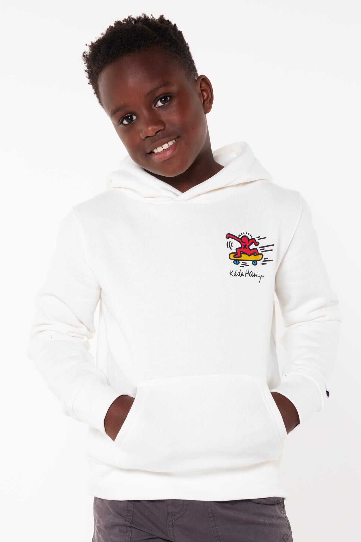 Boys white hoody best sale
