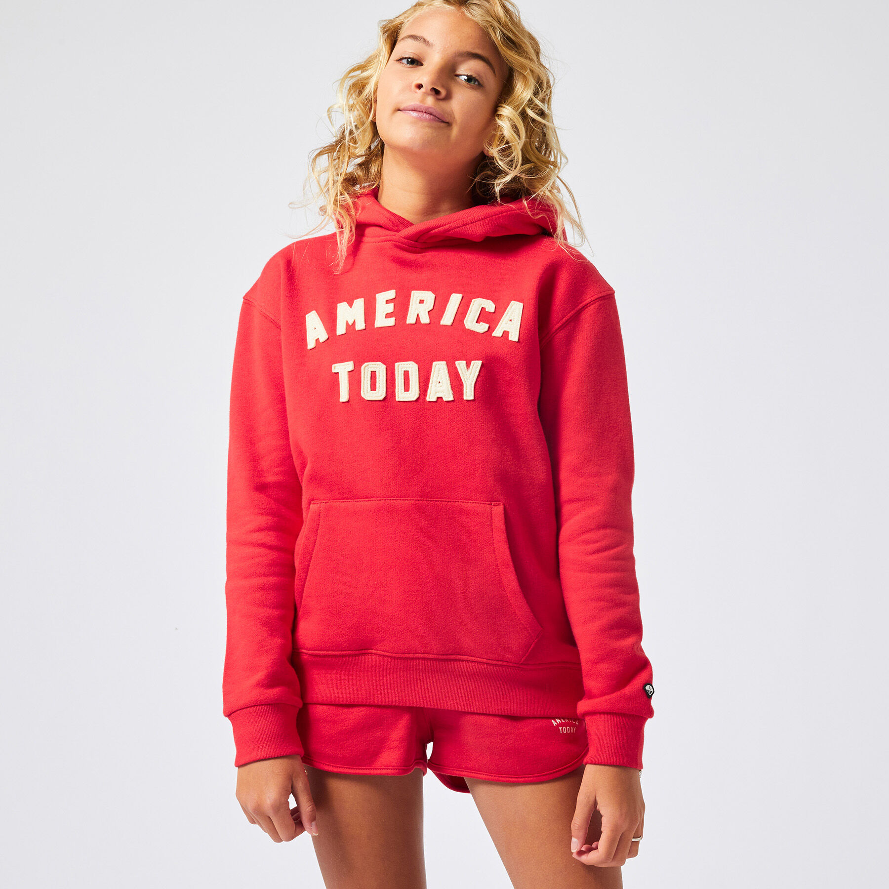 girls red hoody