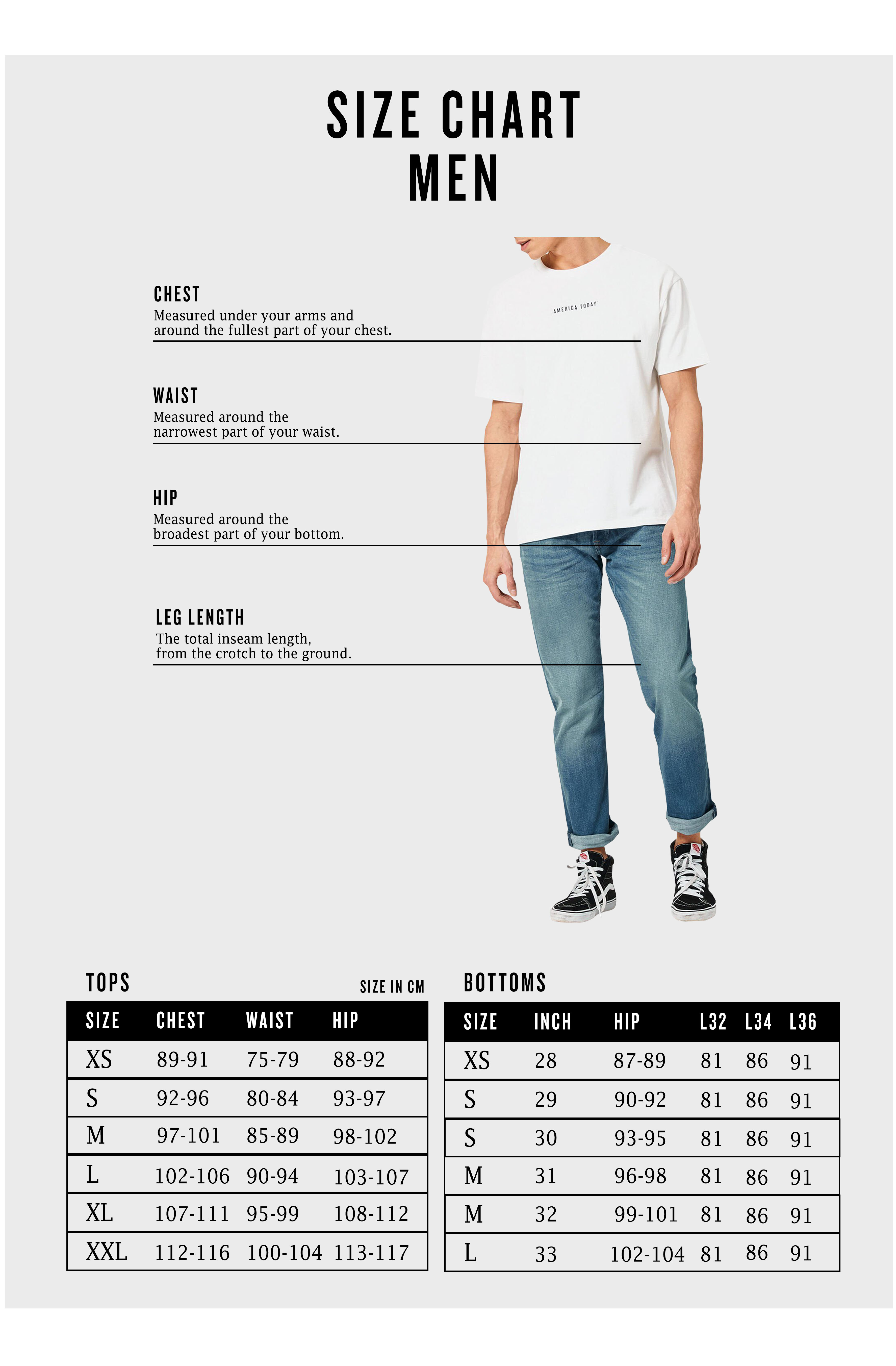 Size chart | America Today