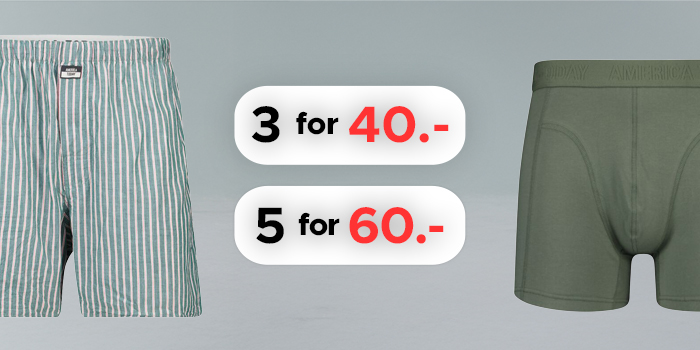 3 for 35 boxershorts