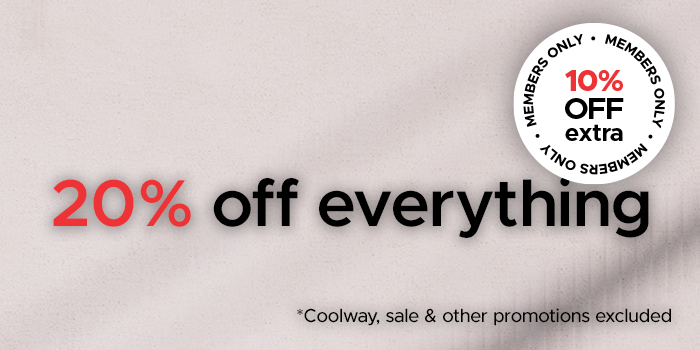 20% off +10% extra for members