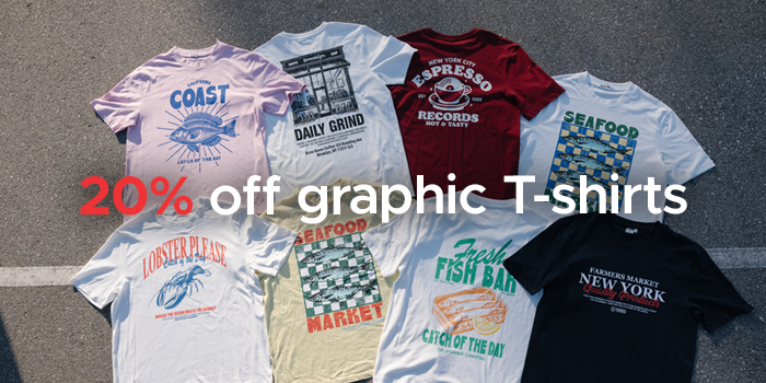 20% off graphic t-shirts