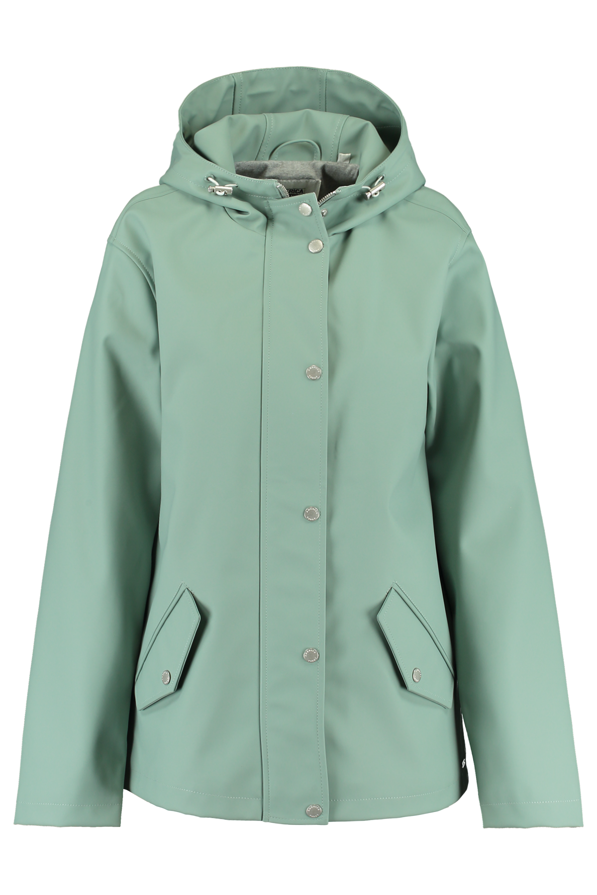 women's short raincoat with hood