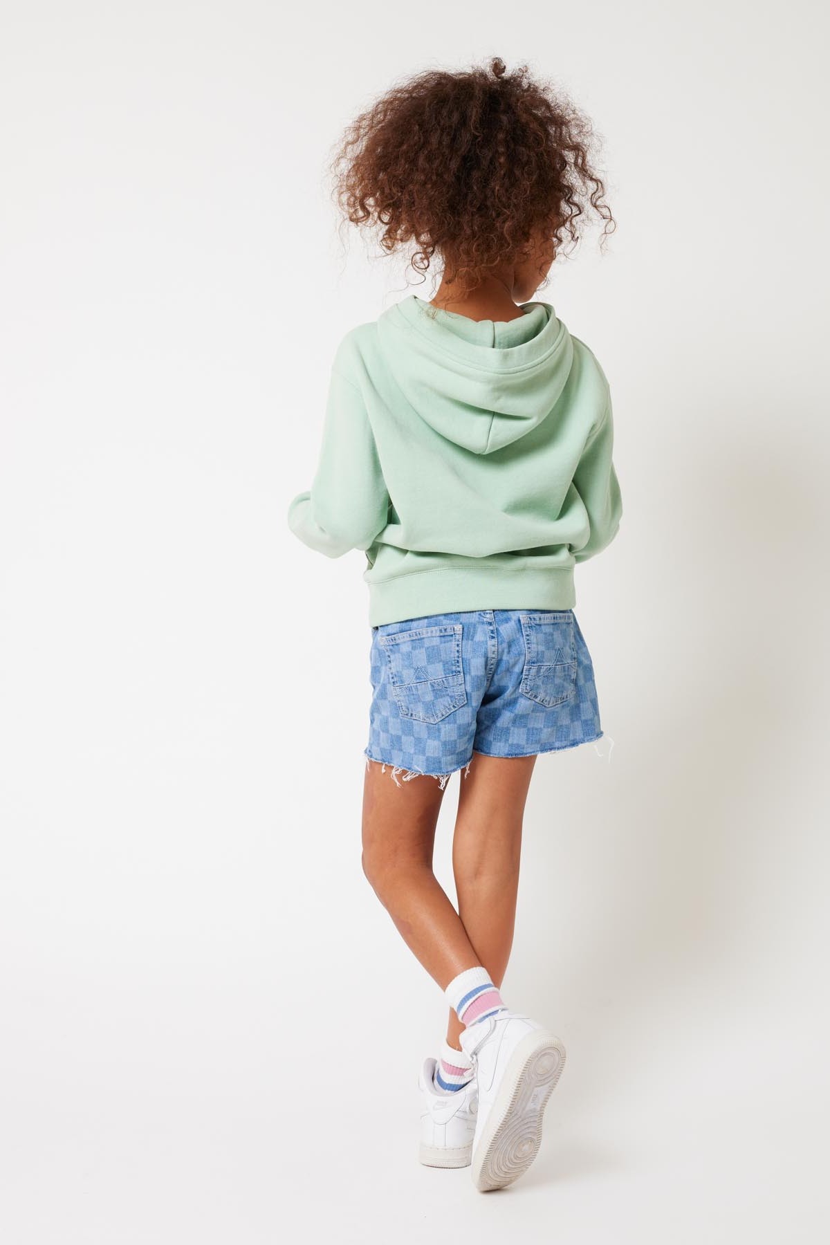 Girls Hoodie New York Sue Soft green | America Today