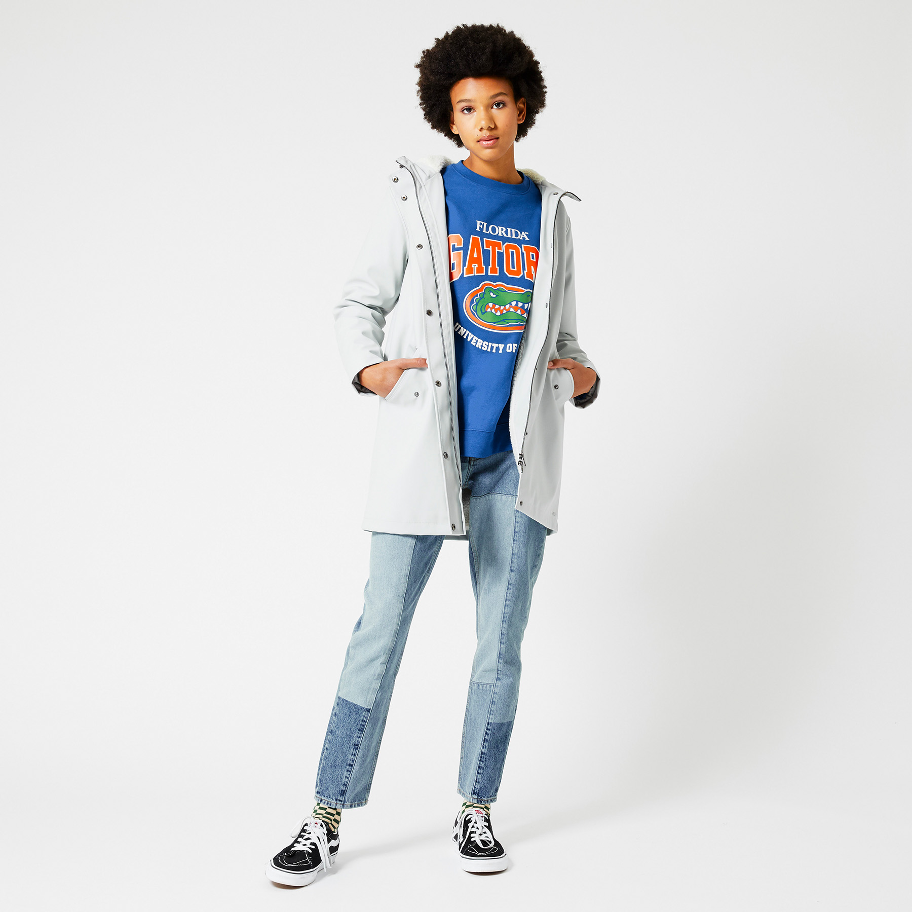 ladies grey rain jacket