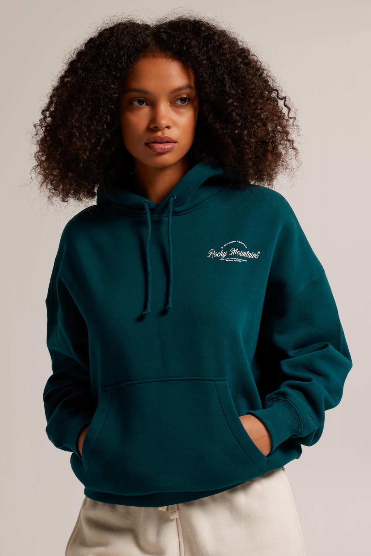 Women Hoodie Stevie Dark green | America Today