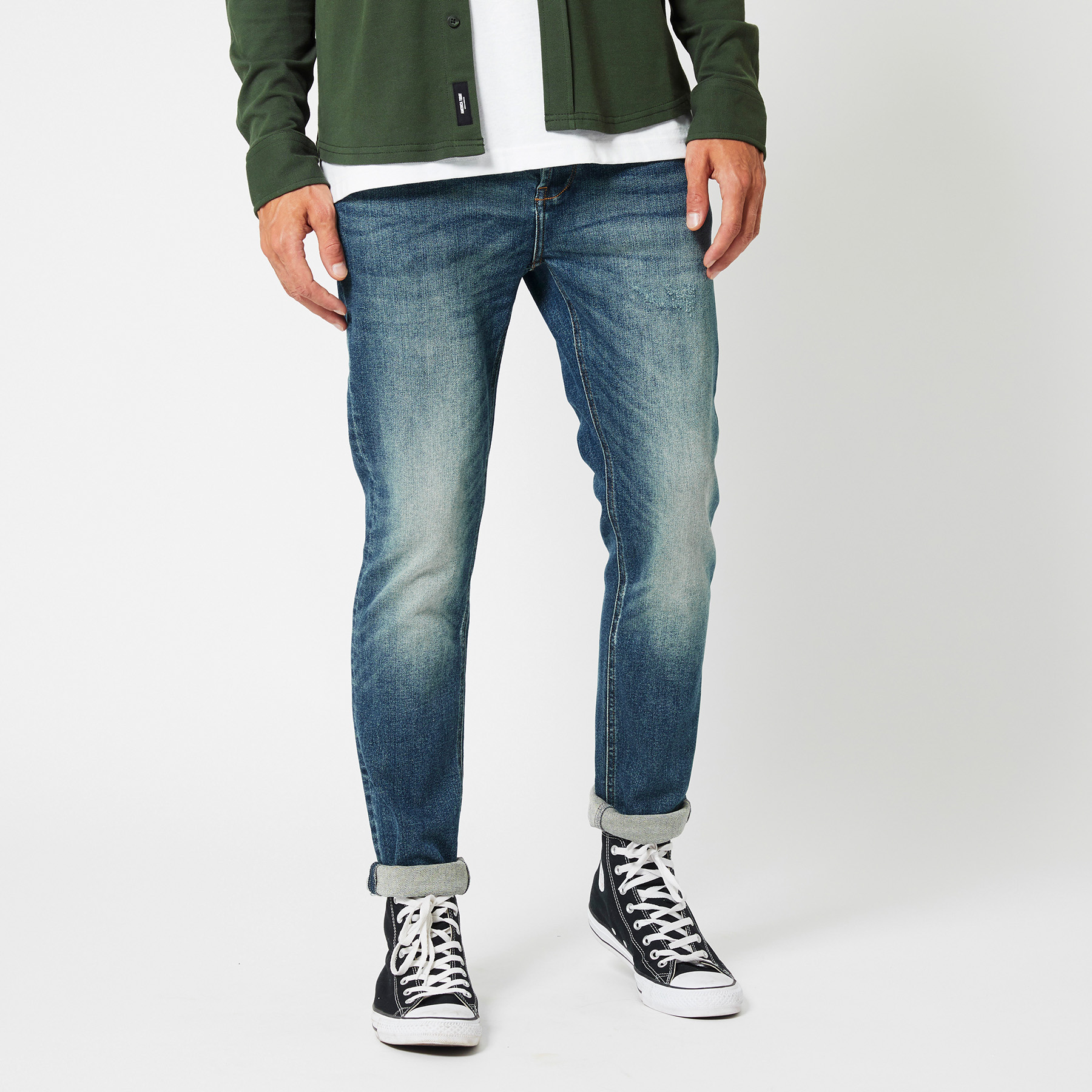 dark wash slim fit jeans