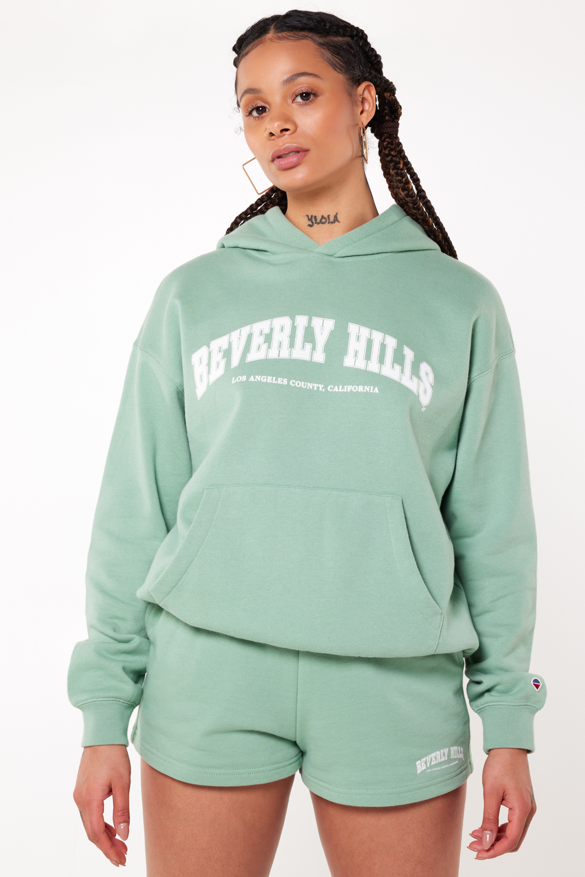 Green beverly hills hoodie outlet