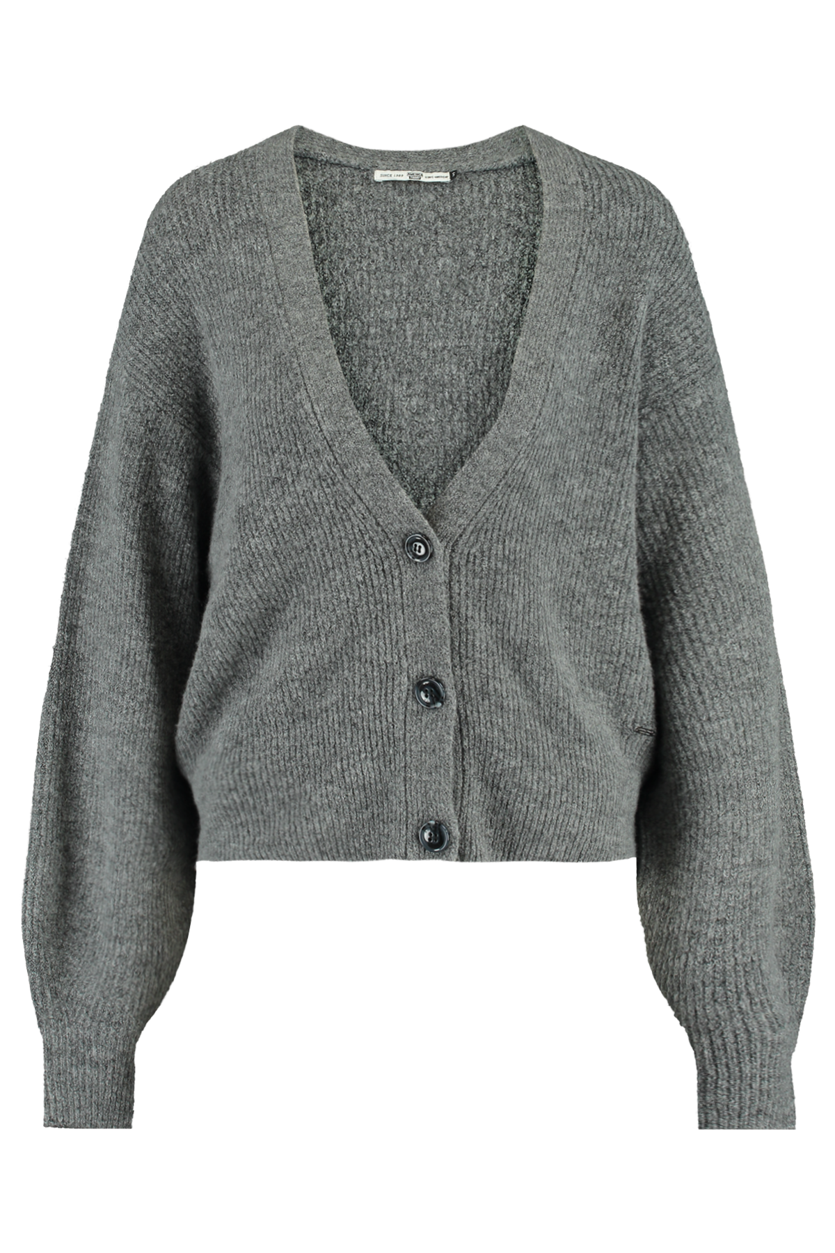 addie grey longline knit cardigan