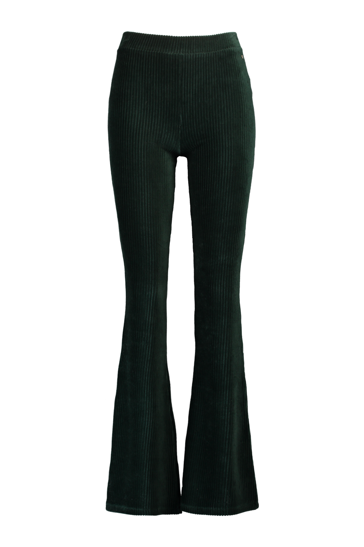 Dames Velvet flared pants stretch lengtemaat 30 Groen Online Kopen