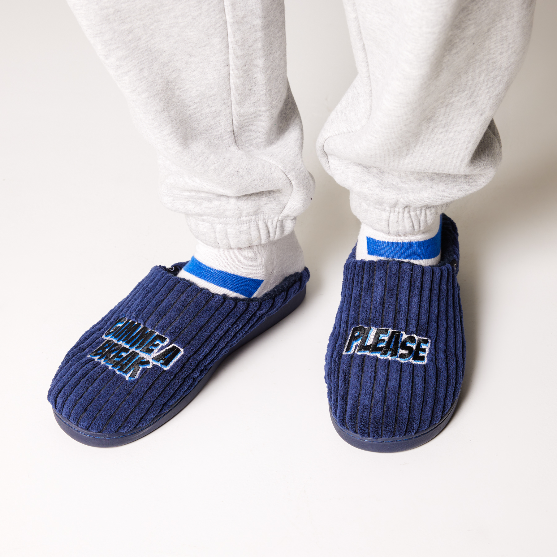 Men Slippers Aron Fun Navy America Today