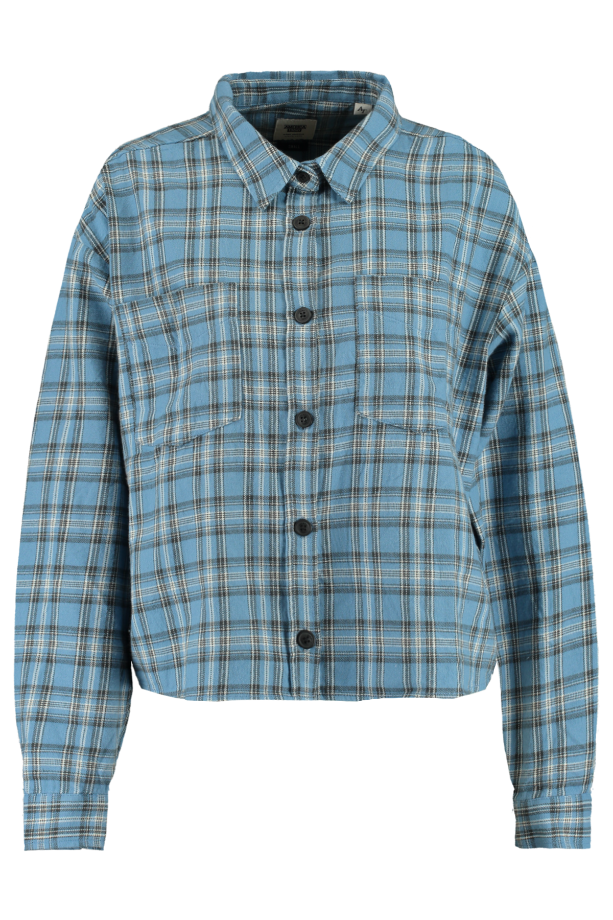 Women Blouse With Plaid Print Blue Buy Online