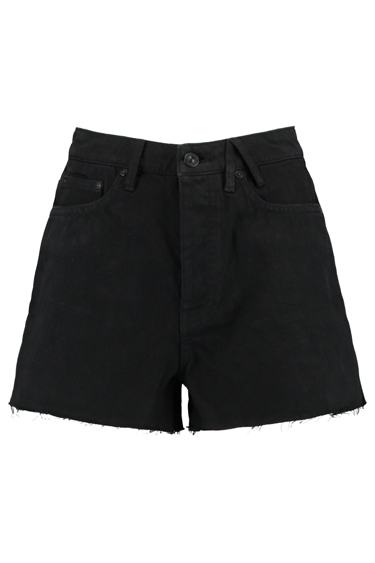 Dames Denim short high waist Black 