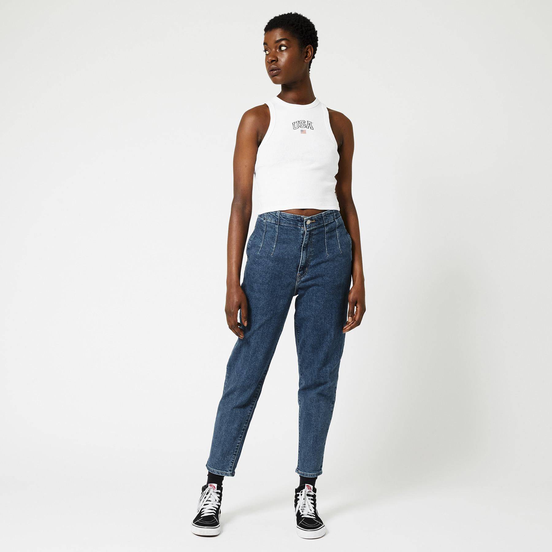 Dames Levi's jeans high waist tapered Blauw