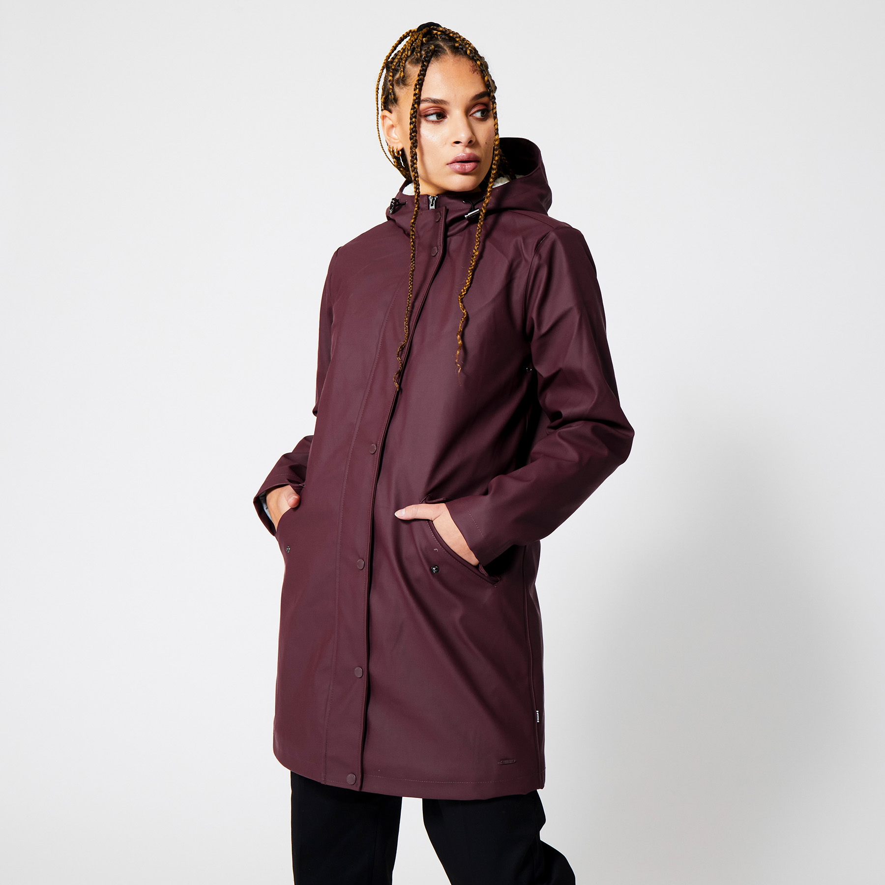 long polyester coat