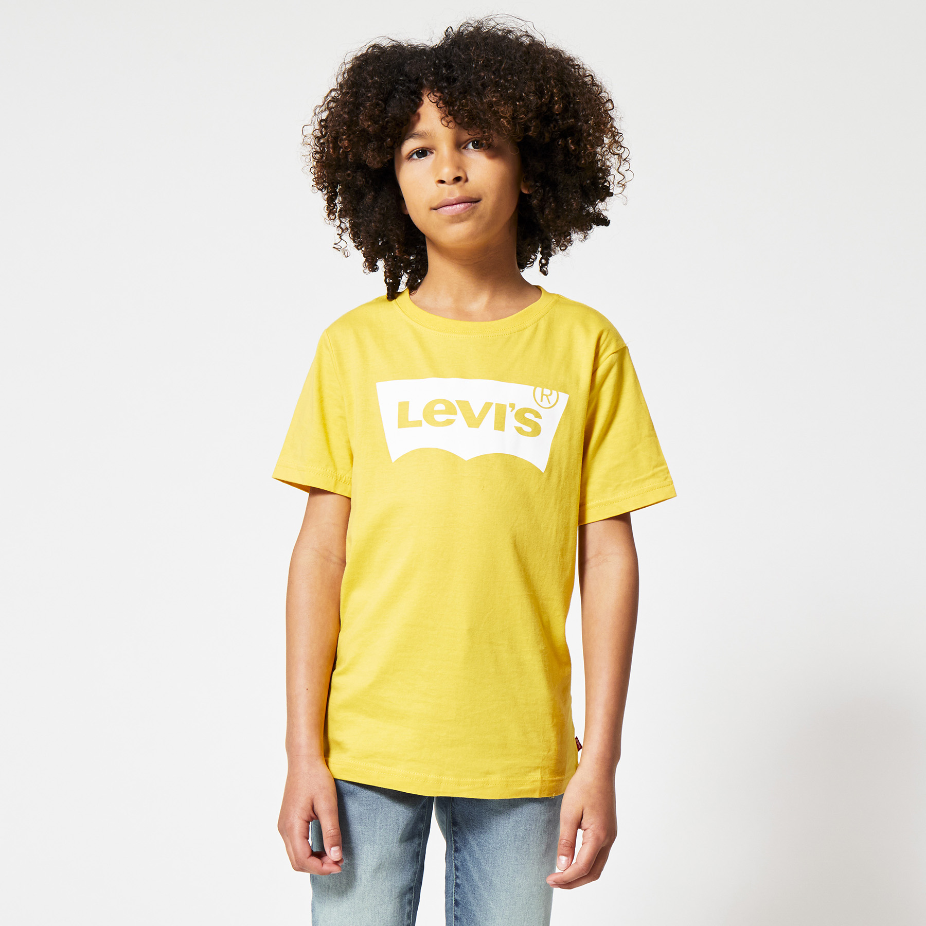 Ounce Kreek ambulance Jongens Levi's t-shirt Batwing Tee Yellow