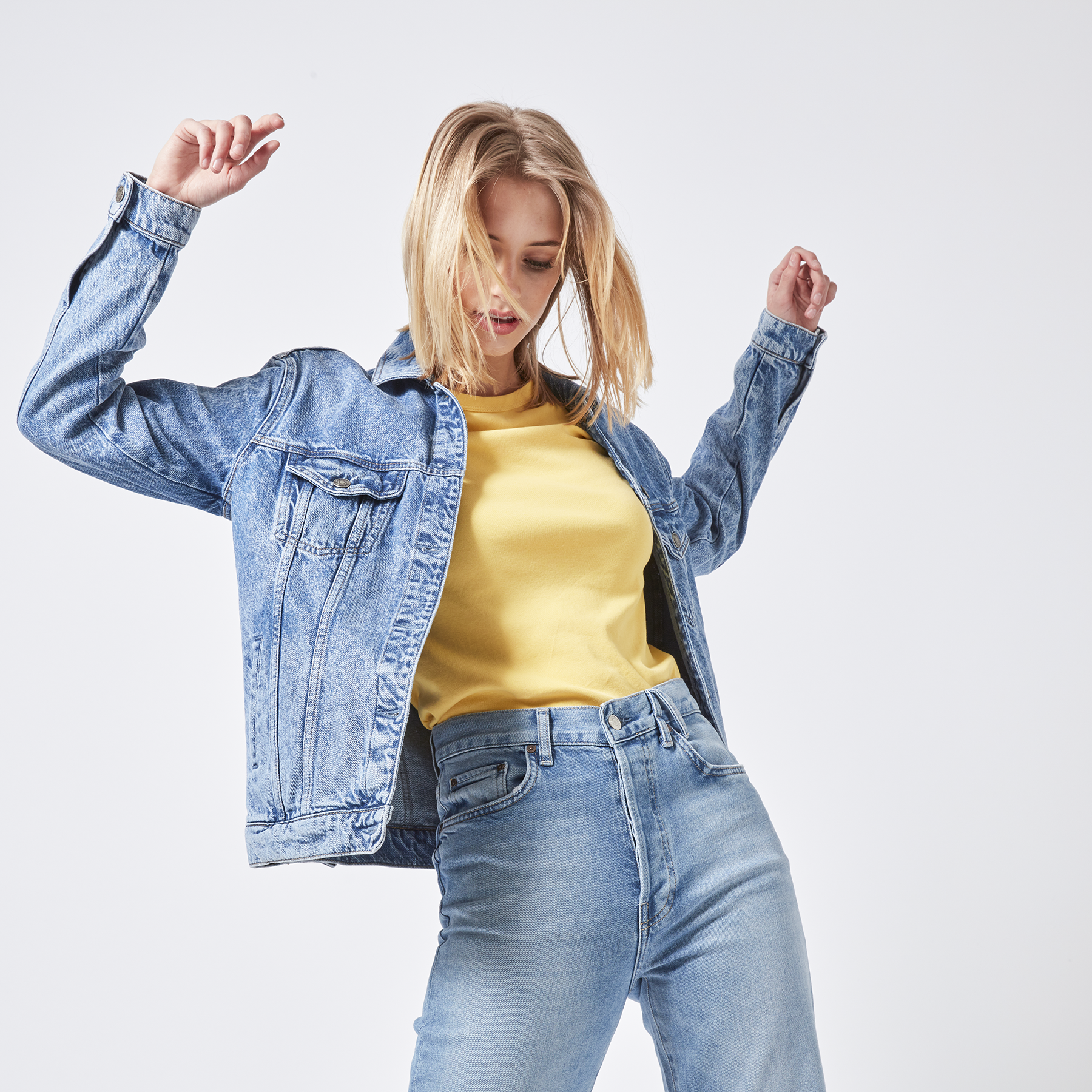 Women Trucker jacket Hilda Blue Buy Online