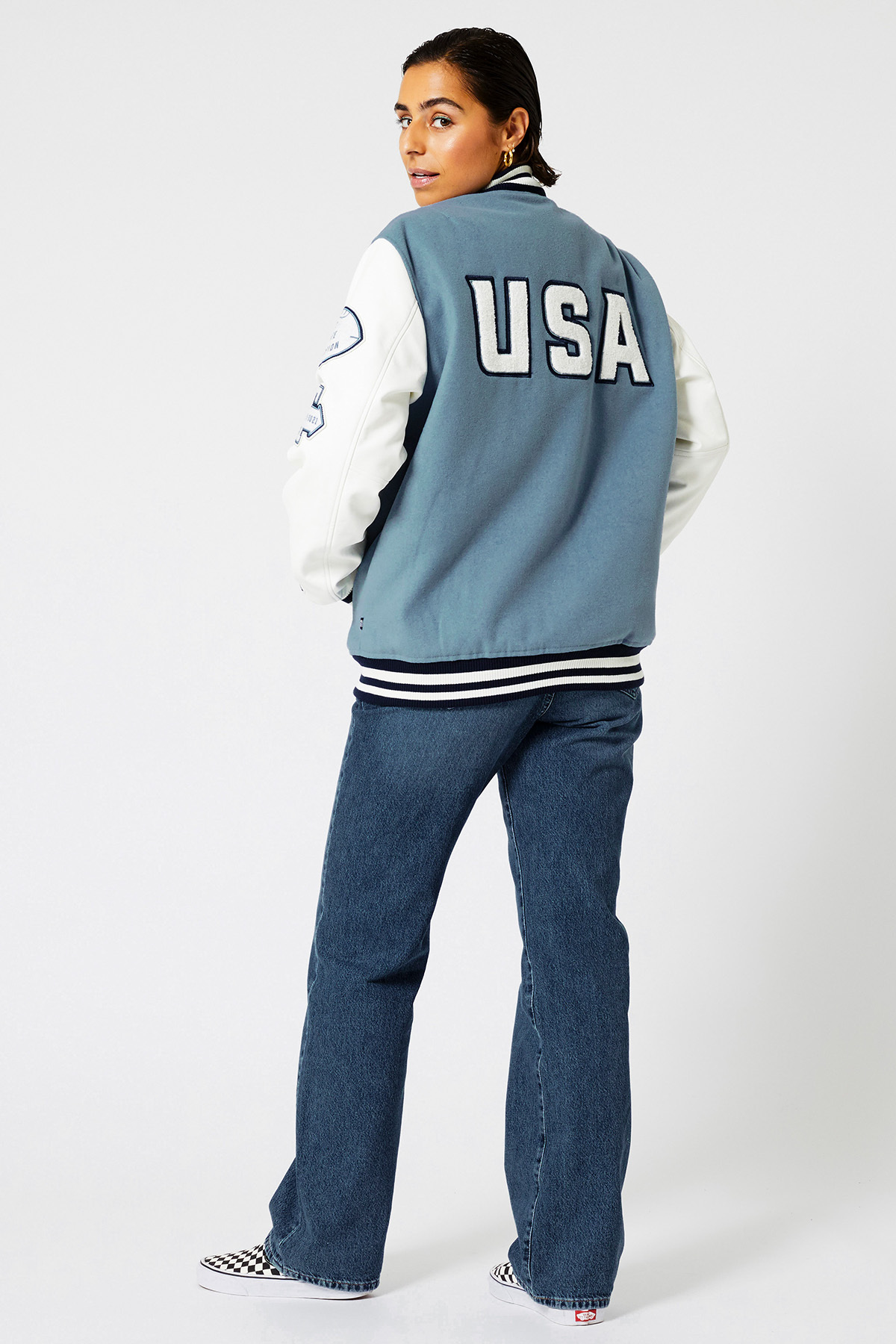 Heren Varsity jacket Light blue 