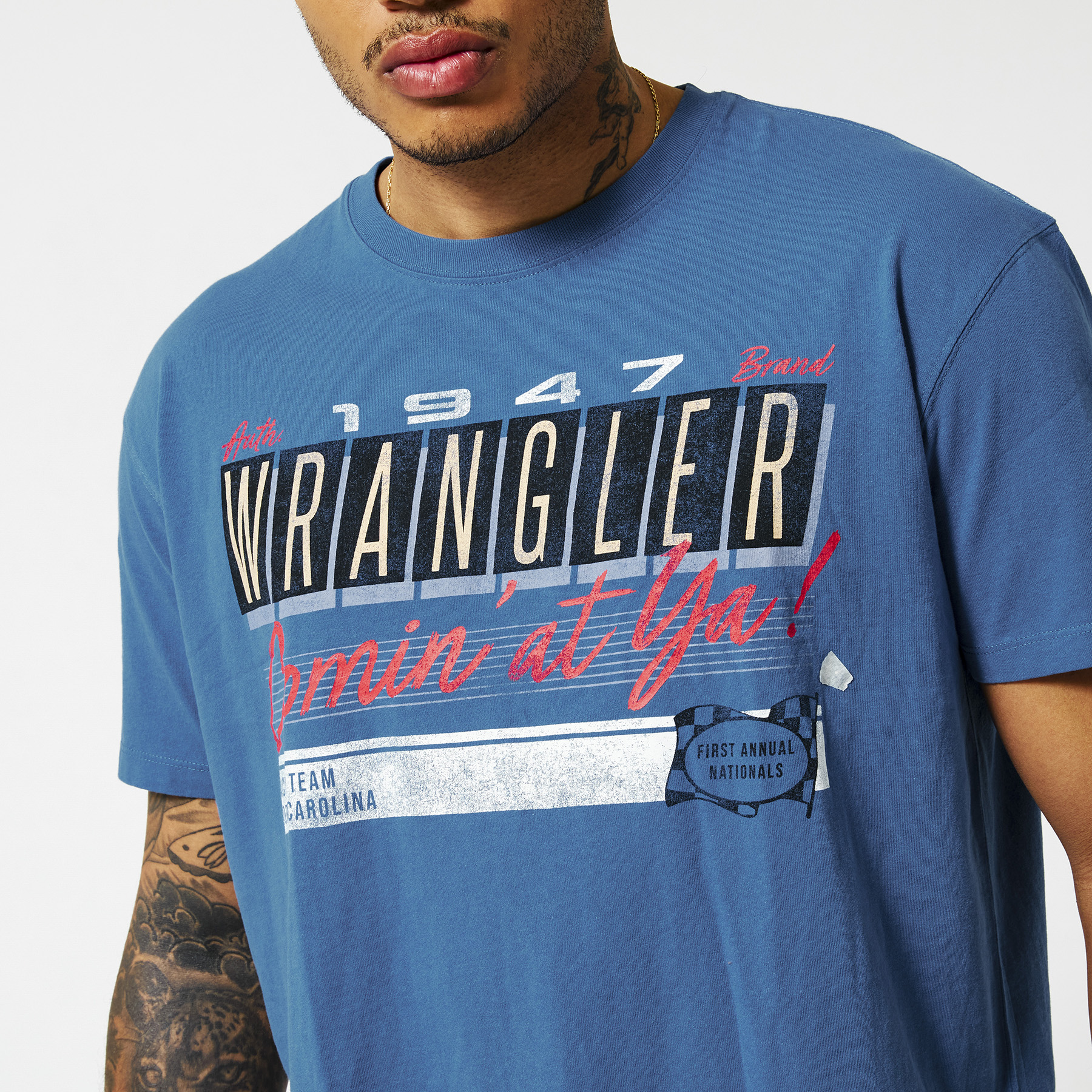 Men Wrangler t-shirt with print Blue 