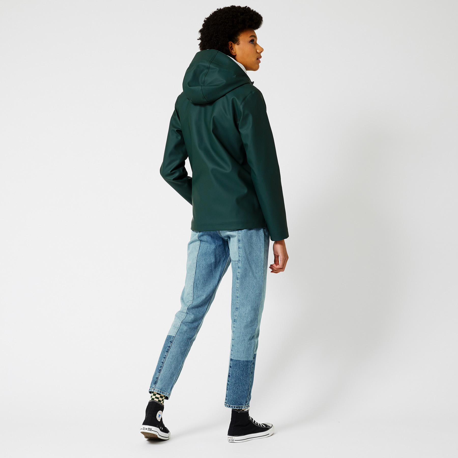 Women Teddy raincoat short ladies Hard 
