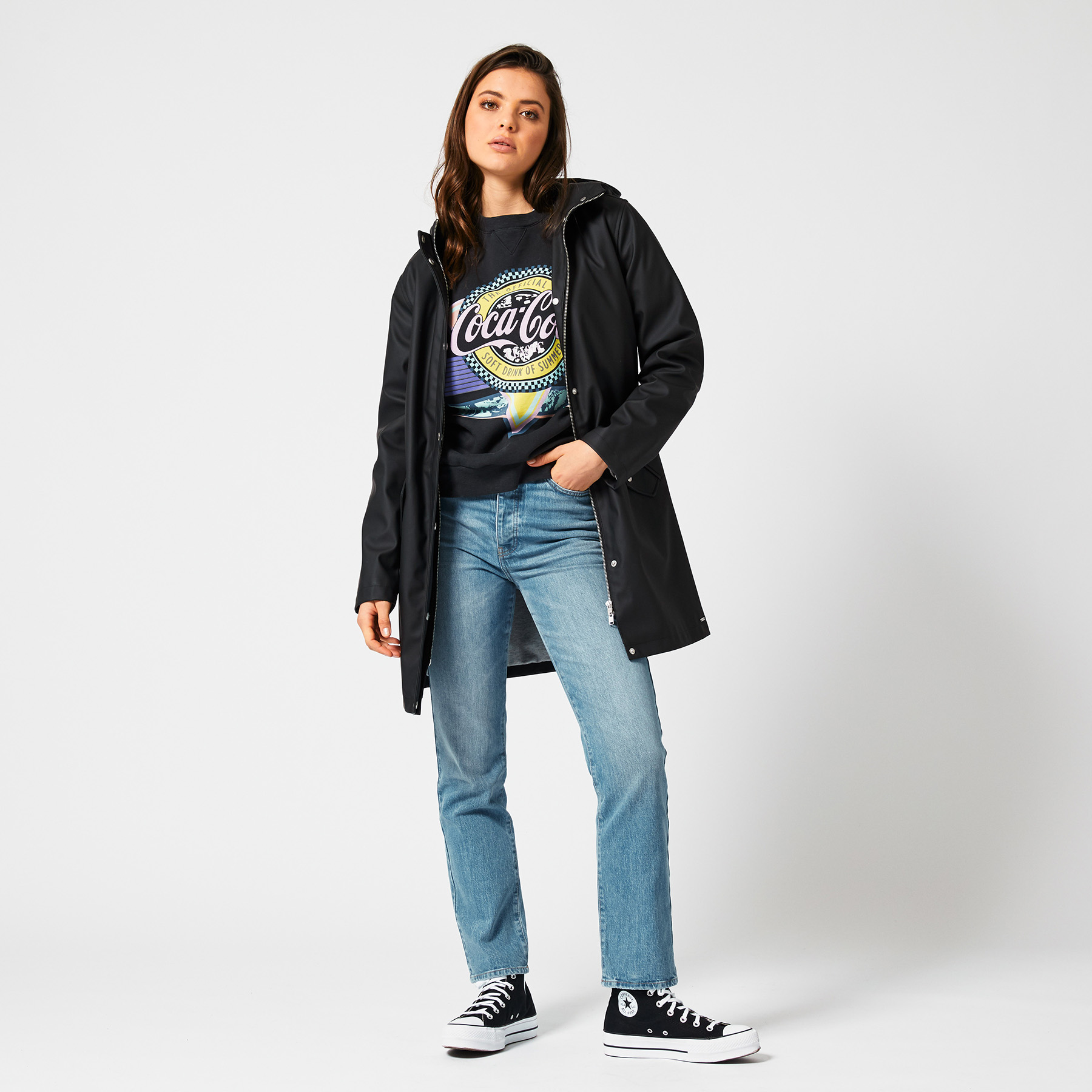 womens lined rain jacket