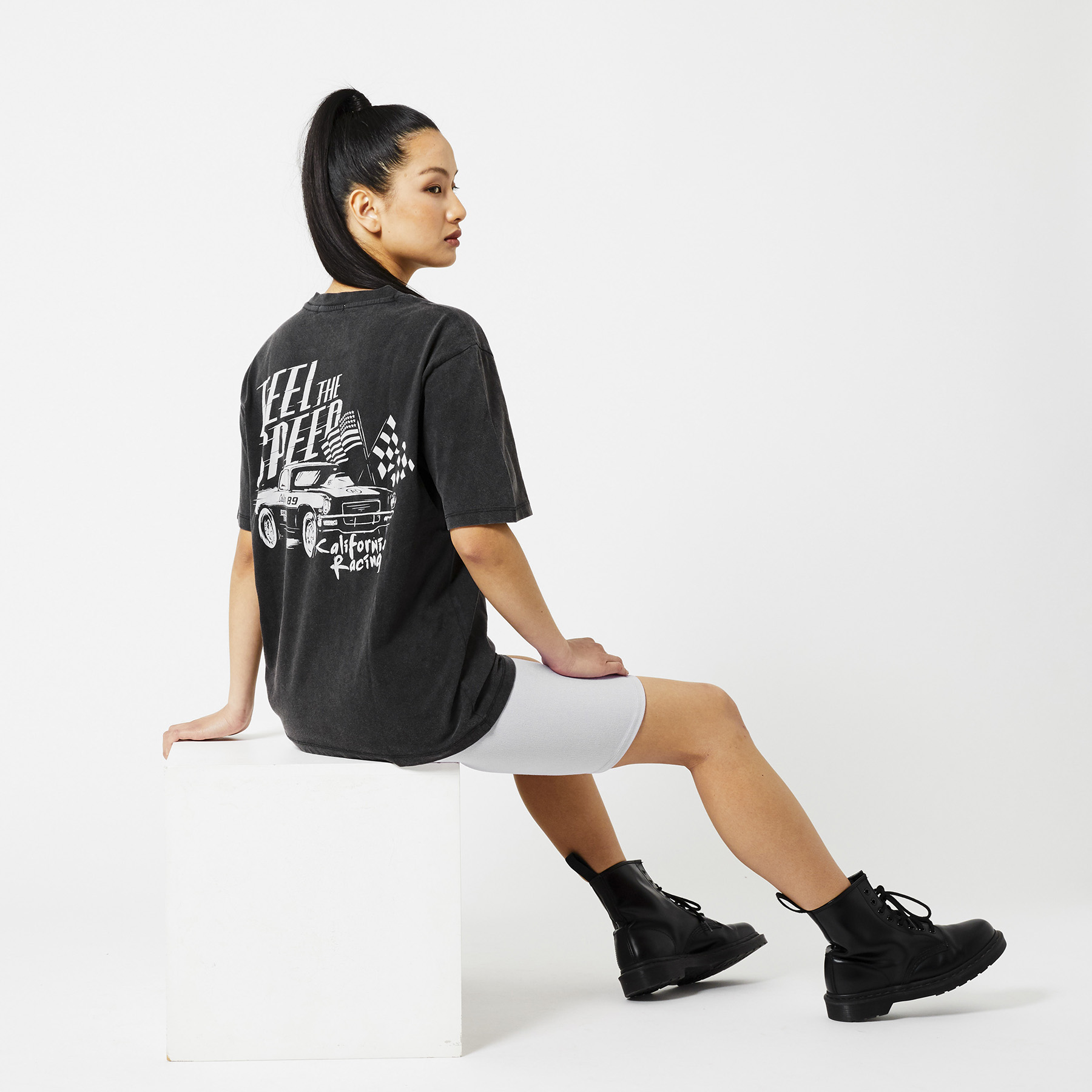 C\u0026S t-shirt print ooh lala zwart - Kip Aloha damesmode