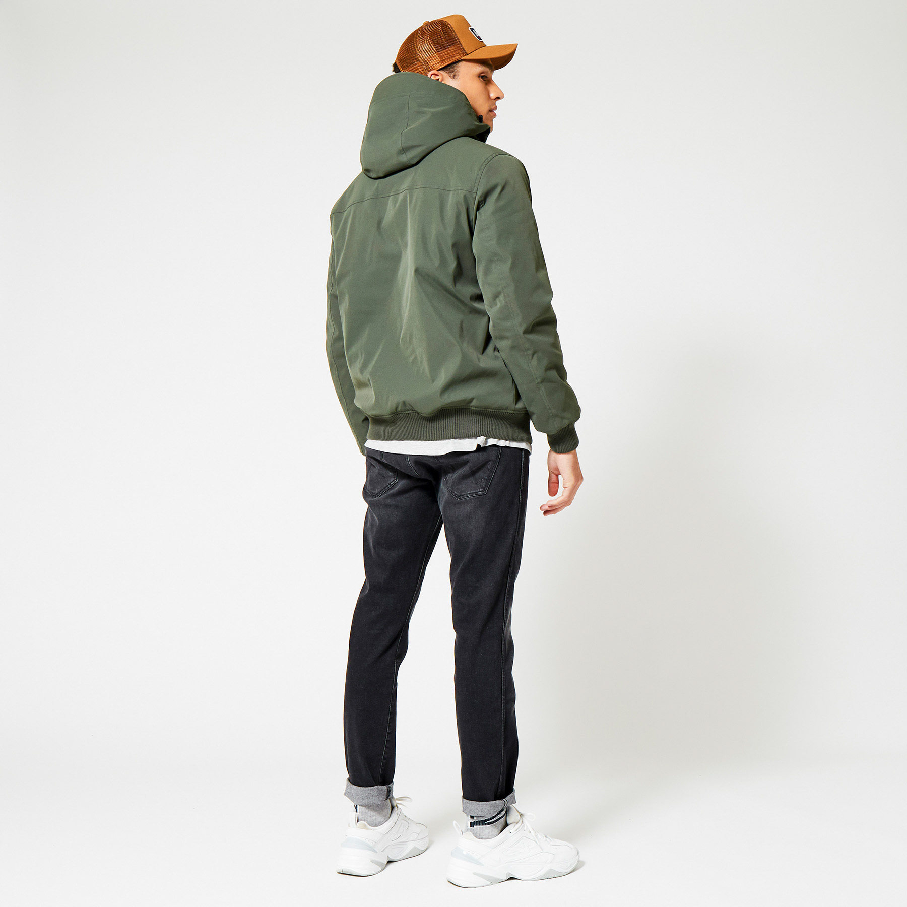 Men Padded jacket hood Green | America Today