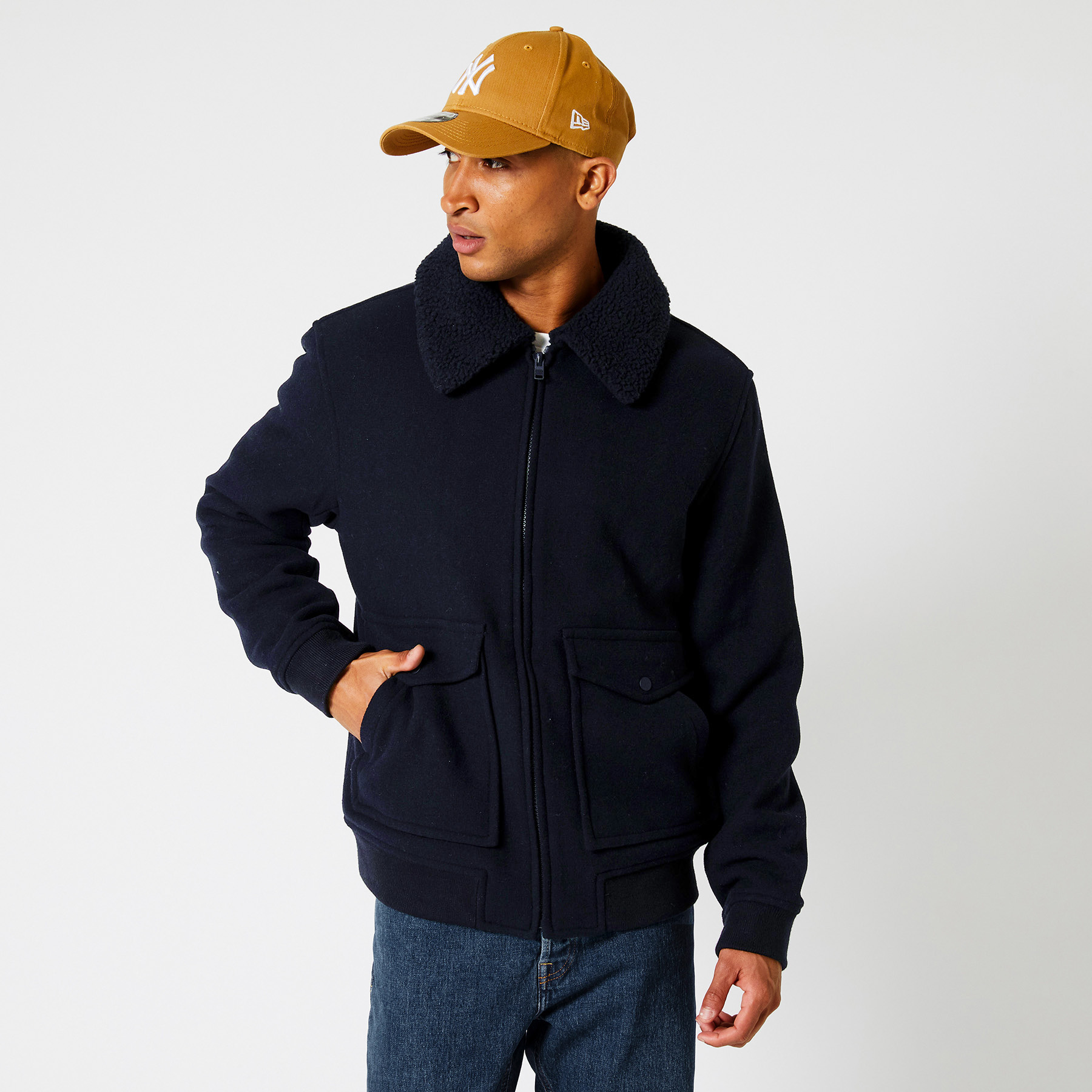 Men Jacket short Deep blue | America Today
