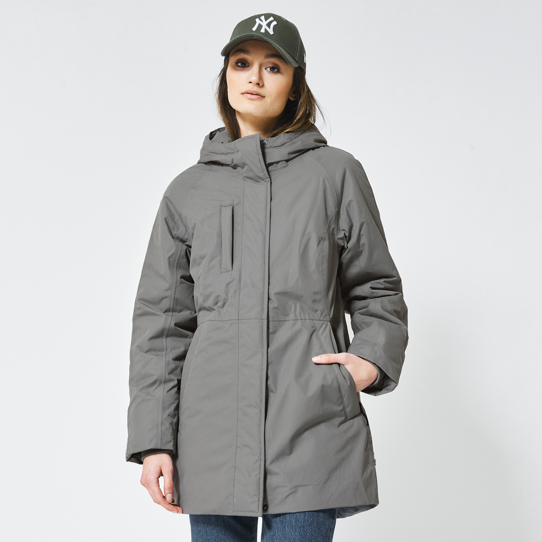Women Jacket Parka made of recycled polyester Dark grey 2