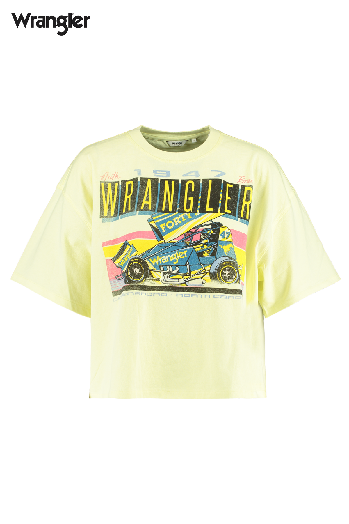 T-shirt Boxy tee - wax yellow