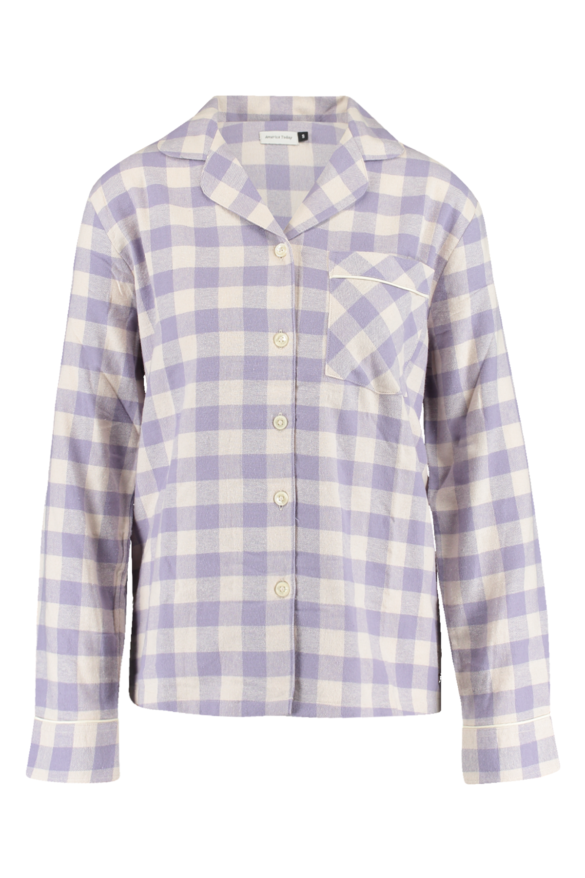 Women Pajama shirt flannel Lilac 