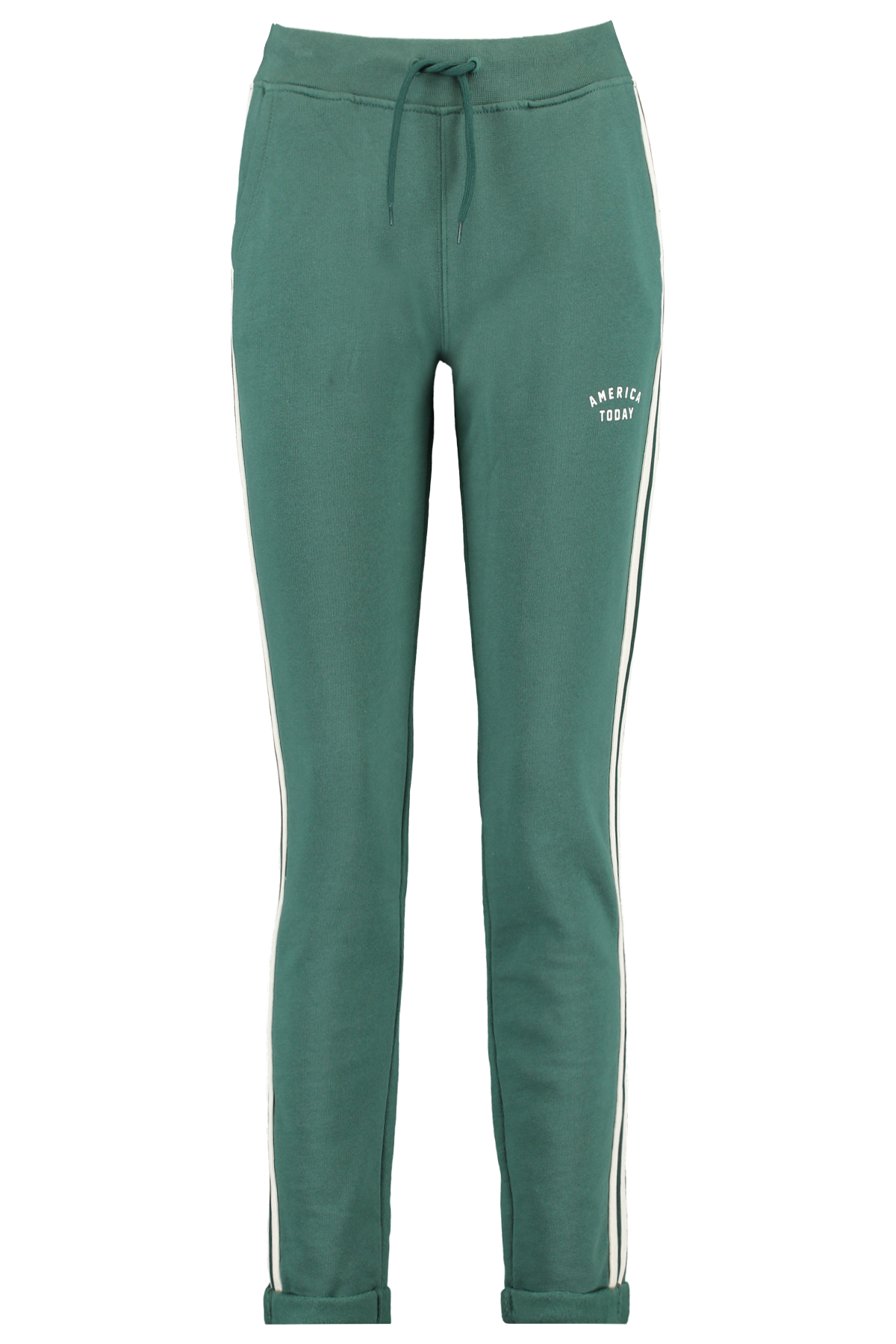 Dames Joggingbroek met zijstreep Groen | America Today