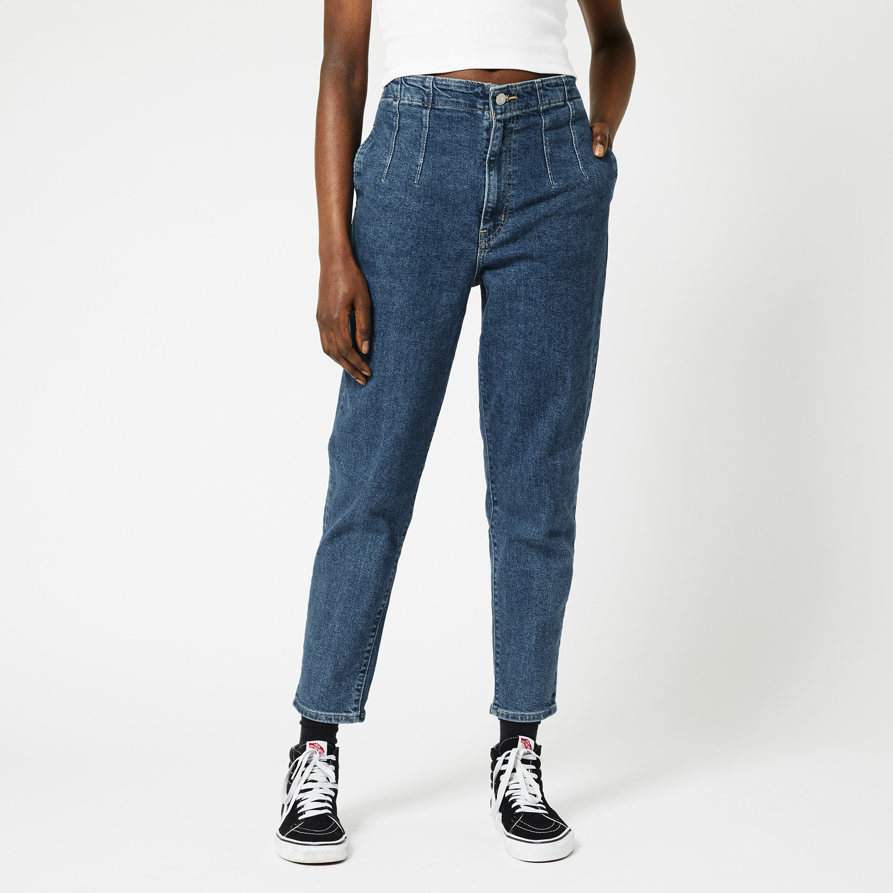 Dames Levi's jeans high waist tapered Blauw
