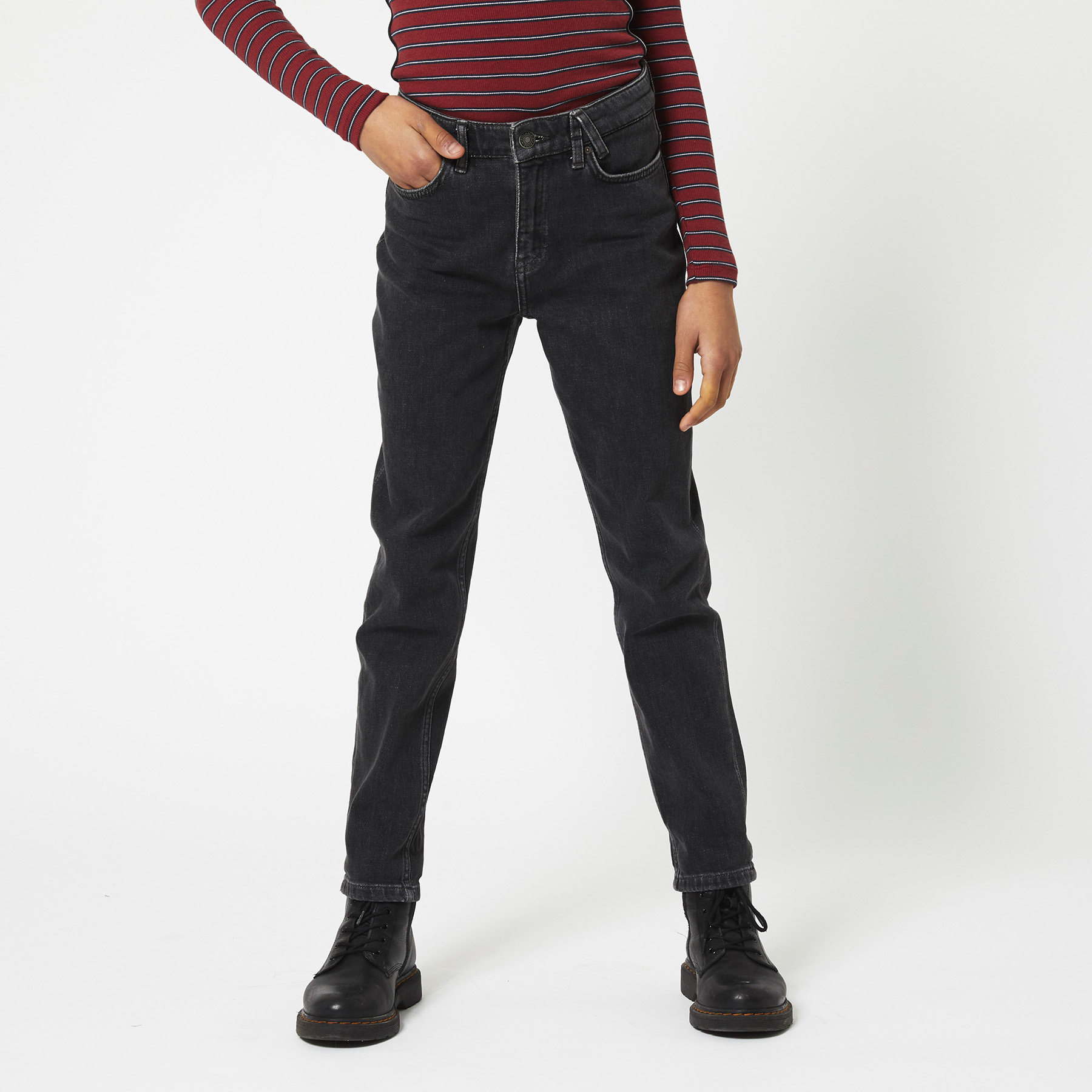 Girls Loose fit jeans Washed black 