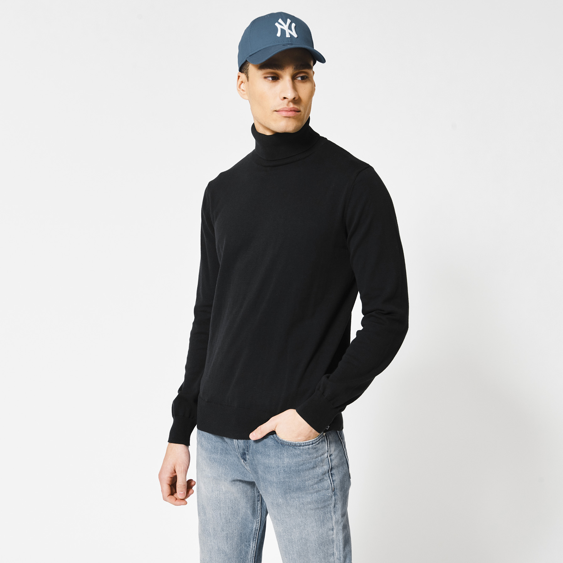 mens cotton turtleneck